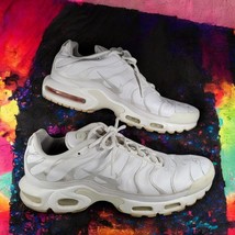 Nike Air Max Plus TN Triple White Leather Mens Size 12 Sneakers AJ2029-100 - $1,227.13 MXN