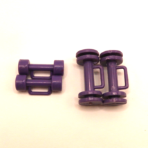 Vintage Barbie Doll Accessory Set of 4 Dumbbell Weights Purple Toy Story - $10.18