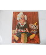 Vintage 1960s Formica Wood Wall Hanging doll blocks Laminated wood pictu... - $413.96 MXN