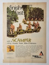 1969 Allis-Chalmers Scamper Riding Mower Finish Fast! Magazine Ad - £10.16 GBP