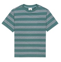 Element Boy’s T-Shirt Green Pink Orange Lines Striped Crew Neck S/S (S01) - $12.77