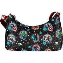 Avengers Tattoo Shoulder Bag By Loungefly Multi-Color - £40.88 GBP