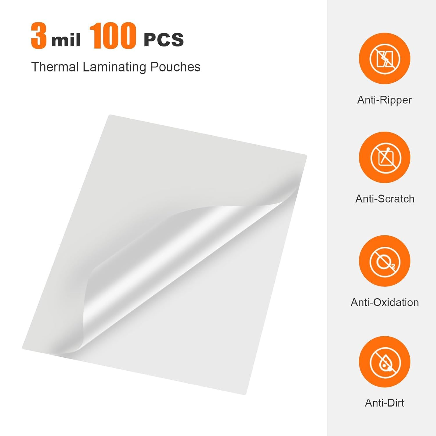 Self Adhesive Laminating Sheets, 2.6 x 3.9 Inches, 4 Mil Thick, 30 Pack  Seal Sealing Lamination Sheets, Suited for Business Card Laminating Pouches  2