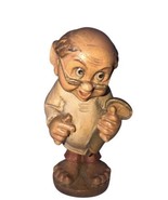 Vintage Italy Carved Wood Doctor Trade mark FRANCO Made In ITALY - $48.79 CAD