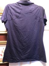 NWT Ladies ANNIKA Cutter & Buck EGGPLANT Dark Purple Short Sleeve Golf Polo - M image 2