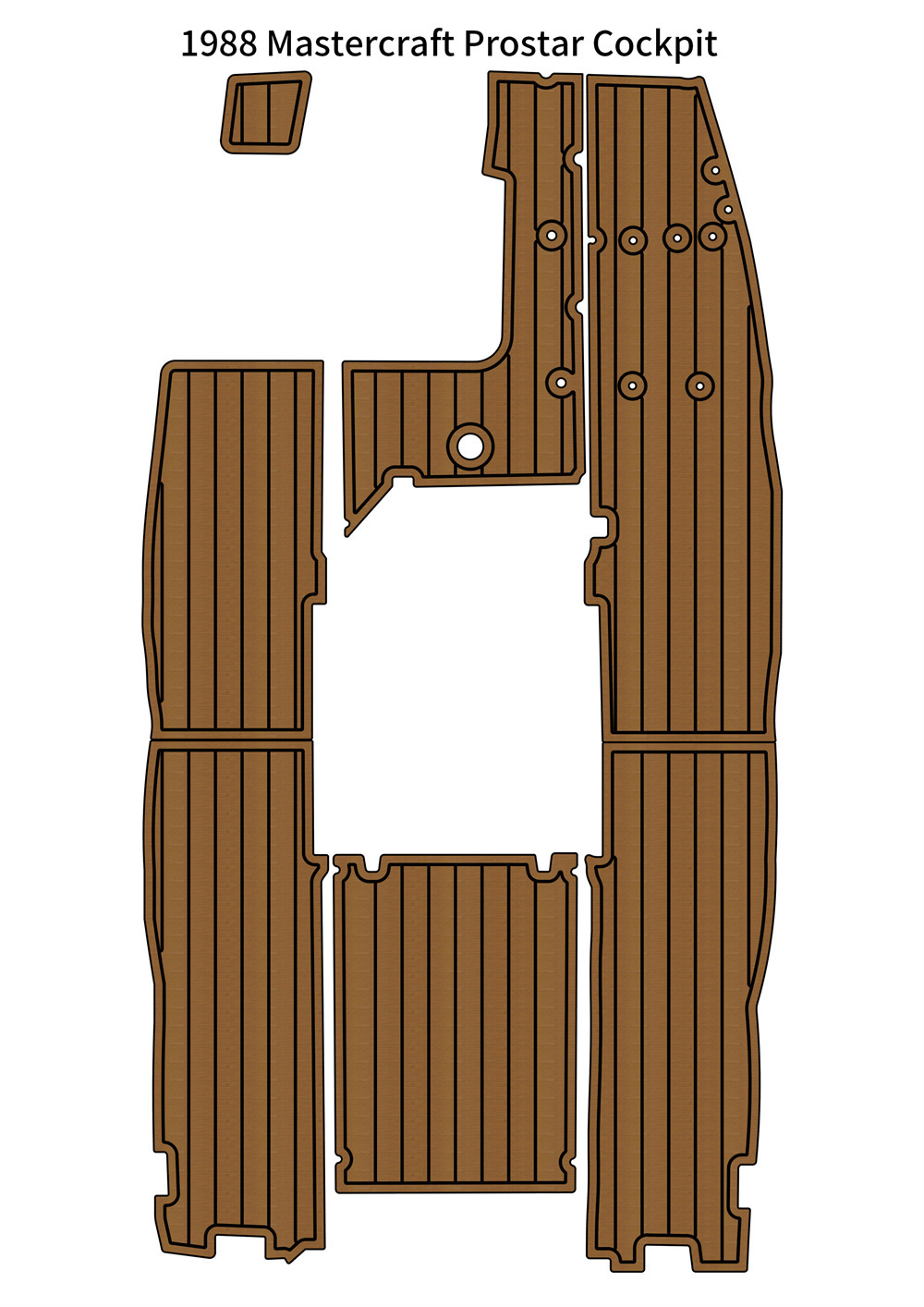 2015-2018 Mastercraft X23 Cockpit Pad Boat Tapis de sol en mousse EVA