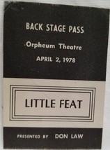 Little Feat Lowell George - Vintage Original Concert Cloth Backstage Pass *Last* - £58.28 GBP