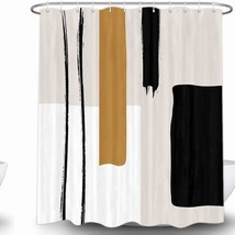 Abstract Modern Black and White Shower Curtain 72x72 - $54.44