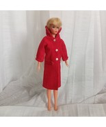 VTG Barbie Red Coat Corduroy Fold High Collar Pockets Hong Kong Clone NO... - €44,84 EUR