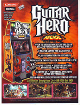 Guitar Hero Arcade FLYER 2009 Original NOS Art Print Sheet Rock And Roll - $18.16