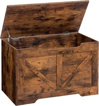 Hoobro Storage Bench, 29.5” Retro Wooden Storage Chest With U-Shaped Cut-Out - £74.03 GBP