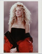 Farrah Fawcett glamour pose in red and black dress off shoulders 8x10 photo - £7.13 GBP