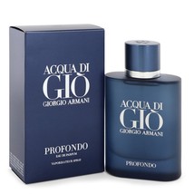Acqua Di Gio Profondo by Giorgio Armani Eau De Parfum Spray 2.5 oz for Men - £95.80 GBP
