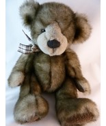 Russ Berrie Cappuccino Teddy Bear Plush Brown w lighter roots faux fur V... - $25.52 CAD