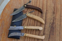 4 damascus 100% custom made beautiful folding knife From The Eagle Collection 81 - £102.86 GBP