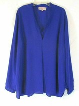 Small Laurie Felt Layered V-Neck Long Sleeve Blouse Vibrant Violet  New ... - $24.18