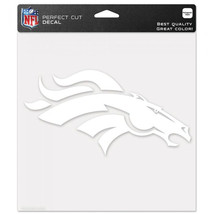 Denver Broncos NFL 8&quot;x8&quot; White Decal Sticker Team Logo Die Cut Car - £7.56 GBP