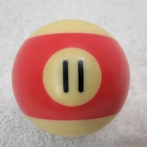 Vtg Replacement Billiard Pool Ball 2 1/4&quot; Diameter Number 11 Striped Red Stripe - £5.04 GBP