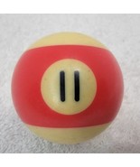 VTG Replacement Billiard Pool Ball 2 1/4&quot; Diameter Number 11 STRIPED RED... - £5.03 GBP