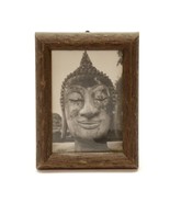 Image Photo of Buddha in Small Wood Frame Vintage 4 1/3 x 3 1/4&quot; - £9.47 GBP