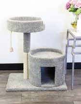 Prestige Carpeted Cat House W/BED-FREE Shipping In The U.S. - £89.27 GBP
