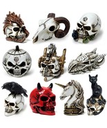 Alchemy Gothic Miniature Figurines Skull Cat Dragon Unicorn Pumpkin Demo... - $8.45+