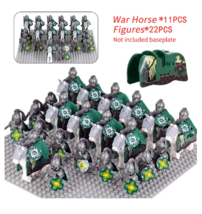 22+11 Pcs Medieval Rohan Knights Weapons Building Block Fit Lego For Kids Gifts - £35.87 GBP