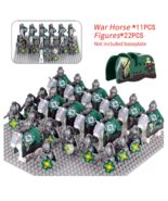 22+11 Pcs Medieval Rohan Knights Weapons Building Block Fit Lego For Kid... - £35.21 GBP