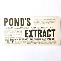 Pond&#39;s Extract Skin Ointment 1897 Advertisement Victorian Quack Medicine... - €17,49 EUR