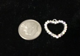 Rhinestones Beautiful Heart Pendant Necklace charm - £11.18 GBP