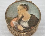 Antique Vintage Trinket Jewelry Box - La Lettri by Fragonard - Deco Meta... - $17.12