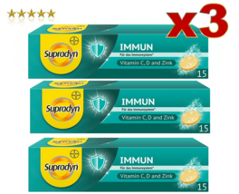 3 PACK Supradyn Immuno Vitamins for colds and flu to strengthen immune system - £31.24 GBP