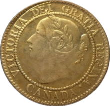 Canadian One Cent 1859 – Restrike of the Victorian Maple Wreath Design - $13.14