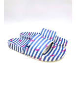 Joules Poolside Printed Pool Slide Sandals - Blue Stripe, US 10M *used* - £15.50 GBP