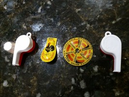 4 Vtg Peters Weatherbird Shoes Advertising Toy Whistle Spinner &amp; Clicker... - $69.95