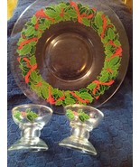 Avon Holiday serving plate and candle holders - £11.79 GBP