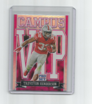 Treveyon Henderson (Ohio State) 2022 Leaf Pro Set Pink Campus Vip Metal Card TH1 - £21.87 GBP