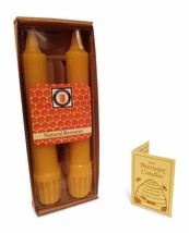 100 Percent Pure Beeswax 6&quot; Colonial Tapers Candle Pair, Natural Honey Scent  - $15.00