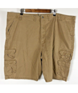 Wrangler Cargo Shorts 48 Mens Khaki Utility Pockets 100% Cotton Tan Ligh... - $63.44 CAD