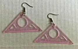 New from Vintage Mini Pink Ruler Stencil Charms Costume Jewelry C12 - $9.99