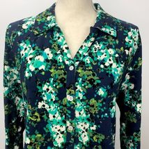 Kim Rogers Petite Womens Floral Long Sleeve Shirt Size XL - $18.74