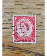 Great Britain Stamp Queen Elizabeth II 2 1/2d Used Red - $1.99