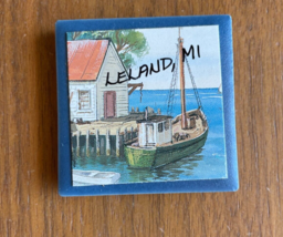 Leland MI Boat On The Dock Magnet - $10.00