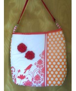 Handmade Summer Cherry Red Bird Statement Tote - $30.00