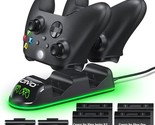 Oivo Xsx Controller Charger Station With 2 Packs 1300 Mah Rechargeable B... - $39.92