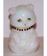 ADORABLE FENTON ART GLASS JANUARY IRIDESCENT WHITE GARNET NECKLACE BIRTH... - €36,97 EUR