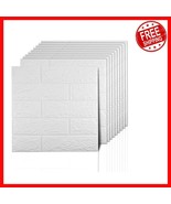 10 Pcs 3D Faux Brick Peel and Stick Wall Panels - Waterproof Foam White ... - $587.19 MXN