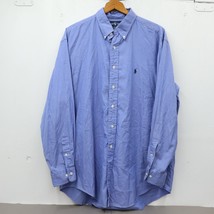 Ralph Lauren Yarmouth Mens Button Down Dress Shirt Blue Men Size 15 Classic Core - £18.40 GBP