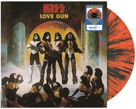 Kiss Love Gun Vinyl New! Limited Orange Tangerine Aqua Splatter Lp! Gene Simmons - £47.47 GBP