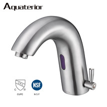 Bathroom Touchless Faucet Bathroom Sink Basin Brushed Nickel Aqt0076 - £124.72 GBP